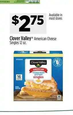 Dollar General Clover Valley American Cheese Singles 12 oz offer
