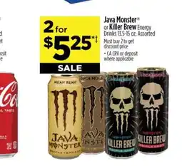 Dollar General Java Monster or Killer Brew offer