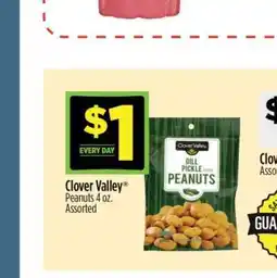 Dollar General Clover Valley Peanuts 4 oz offer