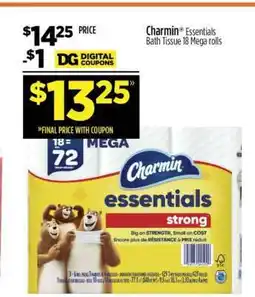 Dollar General Charmin Essentials Bath Tissue 18 Mega rolls offer