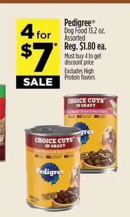 Dollar General Pedigree Dog Food 13.2 oz offer