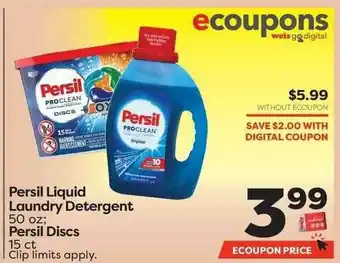 Weis Markets Persil Liquid Laundry Detergent Persil Discs offer