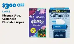 Sam's Club Kleenex Ultra, Cottonelle Flushable Wipes offer