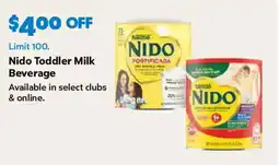 Sam's Club Nido Toddler Milk Beverage offer