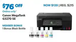 Sam's Club Canon MegaTank G3270 SE offer