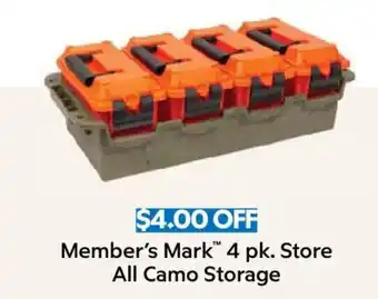 Member's Mark 4 pk. Store All Camo Storage