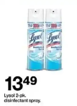 Target Lysol 2-pk. disinfectant spray offer