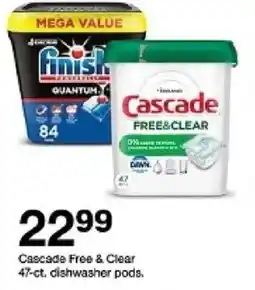 Target Cascade Free & Clear dishwasher pods offer