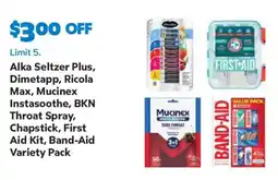 Sam's Club Alka Seltzer Plus, Dimetapp, Ricola Max, Mucinex Instasoothe offer