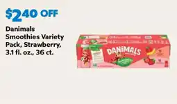 Sam's Club Danimals smoothies variety pack, Strawberry offer