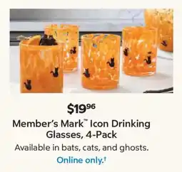Sam's Club Member's Mark Icon Drinking Glasses offer