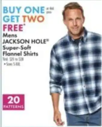 Boscov's Mens Jackson Hole Super-Soft Flannel Shirts offer