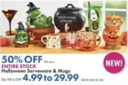 Boscov's Halloween Serveware & Mugs offer