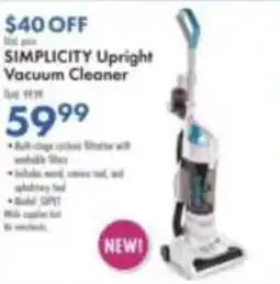 Boscov's Simplicity Upright Vacuum Cleaner offer