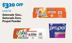 Sam's Club Gatorade Zero, Propel Powder offer
