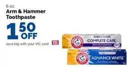Harris Teeter Arm & Hammer Toothpaste offer