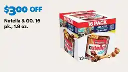 Sam's Club Nutella & Go offer