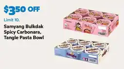 Sam's Club Samyang Bulkdak Spicy Carbonara, Tangle Pasta Bowl offer