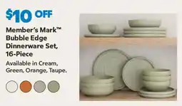 Sam's Club Member's Mark Bubble Edge Dinnerware Set offer