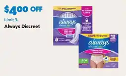 Sam's Club Always Discreet offer