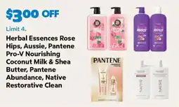 Sam's Club Herbal Essences Rose Hips, Aussie, Pantene Pro-V Nourishing Coconut Milk & Shea Butter offer