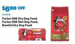 Sam's Club Purina One Dry Dog Food, Purina One Wet Dog Food, Beneful Dry Dog Food offer