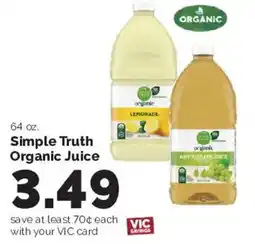 Harris Teeter Simple Truth Organic Juice offer