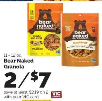 Harris Teeter Bear Naked Granola offer