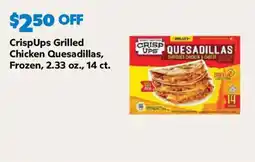 Sam's Club CrispUps Grilled Chicken Quesadillas offer
