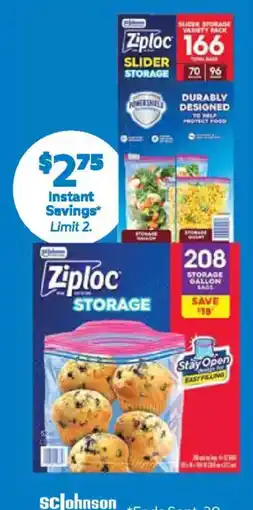 Sam's Club Ziploc slider storage offer