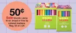 Target Mondo Llama broad or fine tip colored markers offer