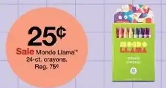 Target Mondo Llama classic crayons offer