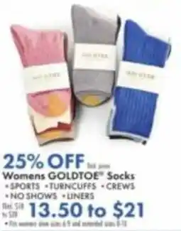 Boscov's Womens Goldtoe Socks offer