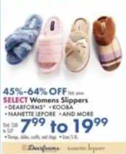 Boscov's Select Womens Slippers offer