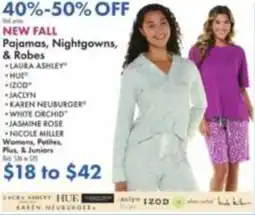 Boscov's Laura Ashley Pajamas, Nightgowns, & Robes offer