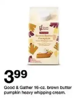 Target Good & Gather brown butter pumpkin heavy whipping cream offer