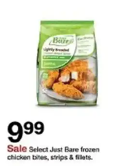 Target Just Bare lightly breaded frozen chicken bites, strips & fillets offer