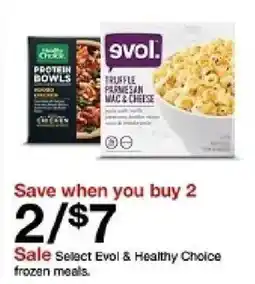 Target Select Evol & Healthy Choice frozen meals offer