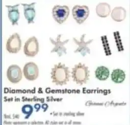 Boscov's Diamond & Gemstone Earrings Set in Sterling Silver offer