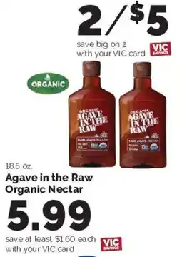 Harris Teeter Agave in the Raw Organic Nectar offer