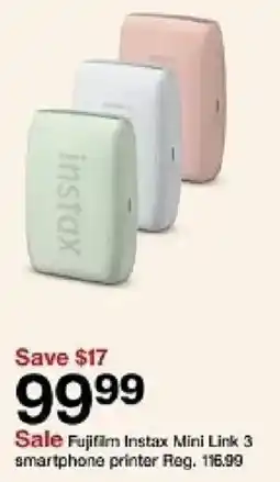 Target Fujifilm Instax Mini Link 3 smartphone printer offer