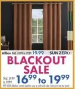 Boscov's Sun Zero blackout curtains offer