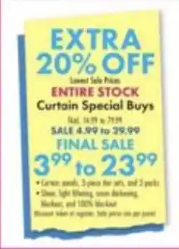 Boscov's Curtain Special Buys offer