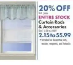 Boscov's Entire Stock Curtain Rods & Accessories offer