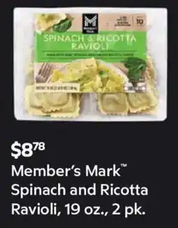 Sam's Club Member's Mark Spinach and Ricotta Ravioli offer