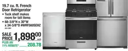 Menards Whirlpool 19.7 cu. ft. French Door Refrigerator offer