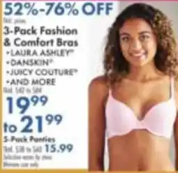 Boscov's 3-Pack Fashion & Comfort Bras offer