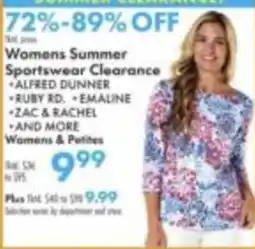 Boscov's Womens Summer Sportswear Clearance offer