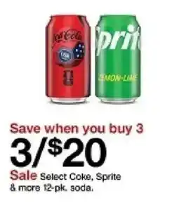 Target Select Coke, Sprite & more 12-pk. soda offer