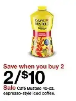 Target Café Bustelo espresso-style iced coffee offer